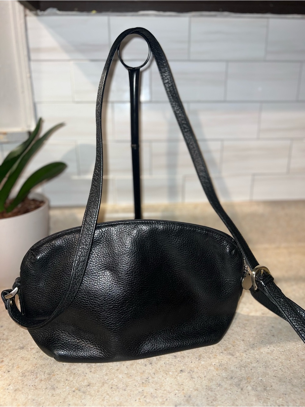 Liz Claiborne Black Leather Shoulder Bag